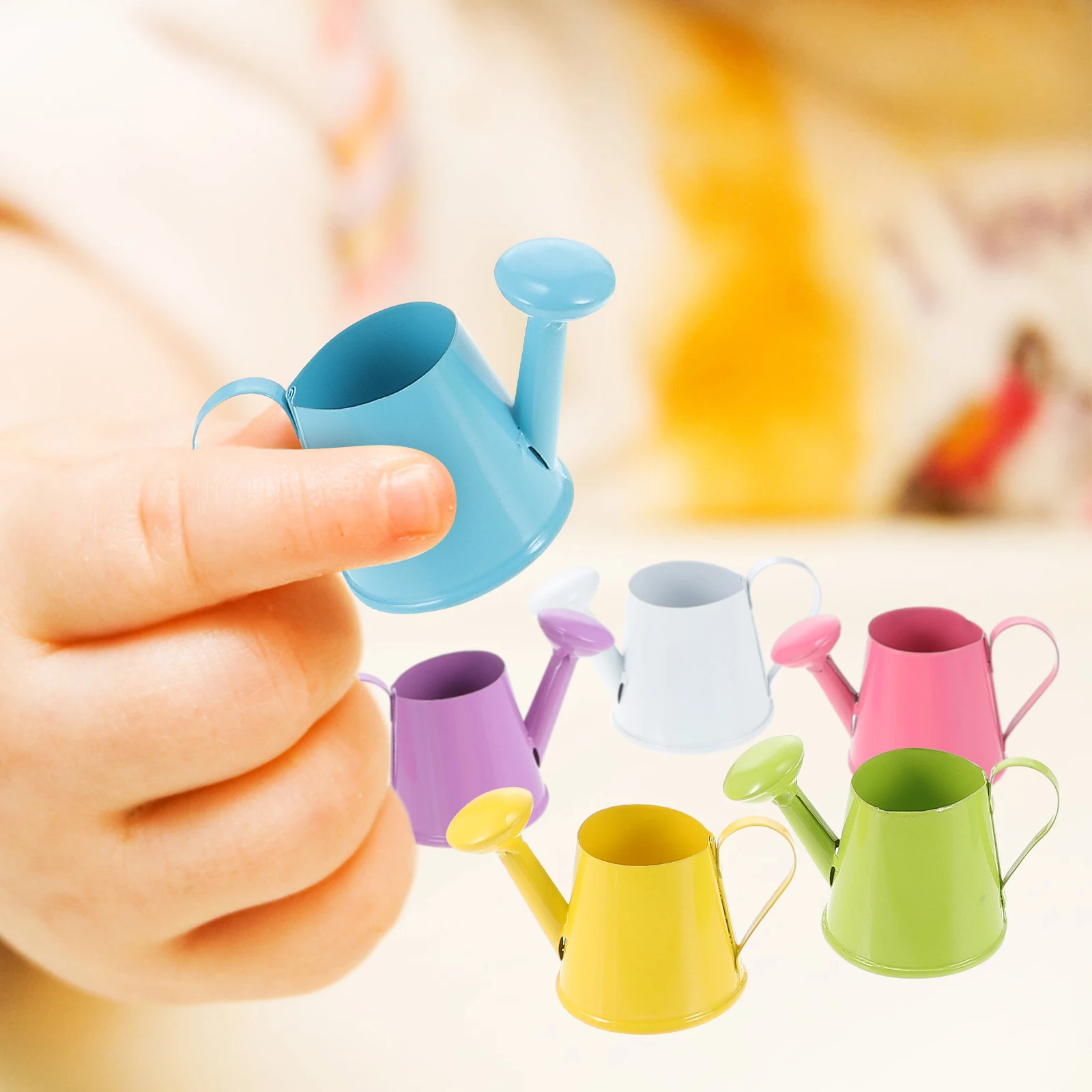 

6 Pcs Color Kettle Simulation Kettle Retro Decor Home Home Decor Craft Desk Iron Model Lightweight Child