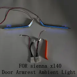 ice blue 2PCS For Toyota Sienna 2021 2022 2023 2024 Car Door Bowl Atmosphere Light Led  Door Armrest Ambient Light