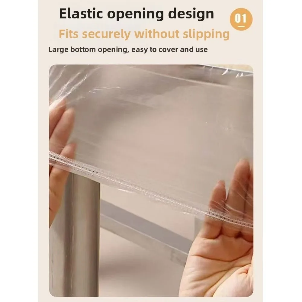 3Pcs Transparent Disposable Bed Dust Cover Elastic Edges Thick Plastic Sofa Protective Film Easy Application Full Wrap