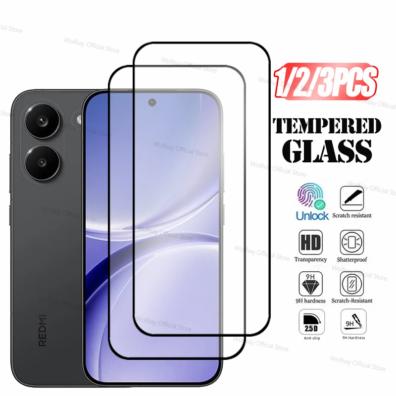 1/2/3 PCS Screen Protector For Xiaomi Redmi Turbo 5 Tempered Glass Xiaomi Redmi Turbo 5 Full Glue Cover Protective Phone Glass