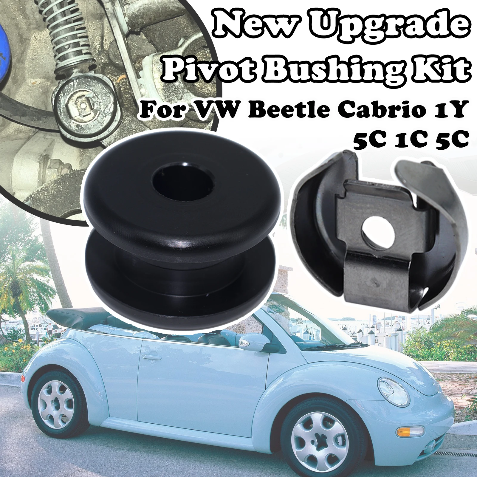 

Pivot Bushing Kit For VW Beetle Cabrio 1Y 5C 1C 5C Manual Gear Selector Shift Cable end Strengthen Lock Washer Retaining Clip