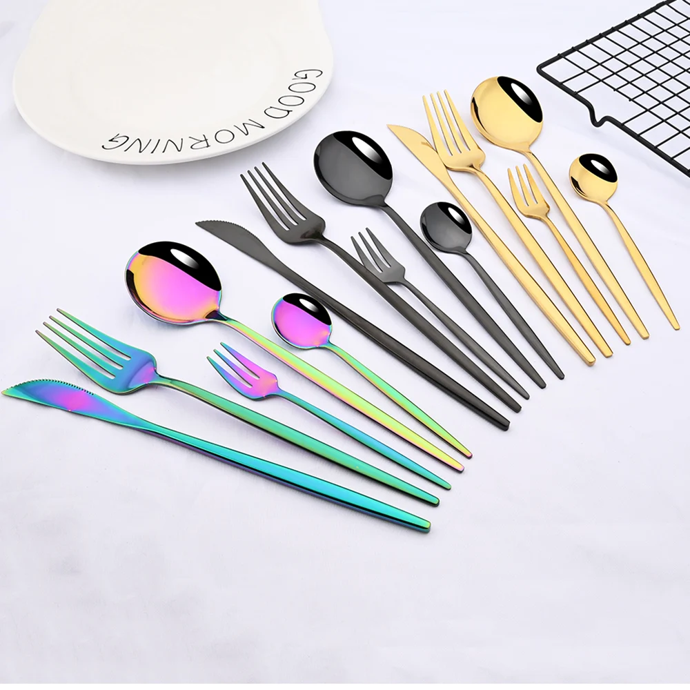 30-Piece Stainless Steel Tableware Knife, Fork and Spoon