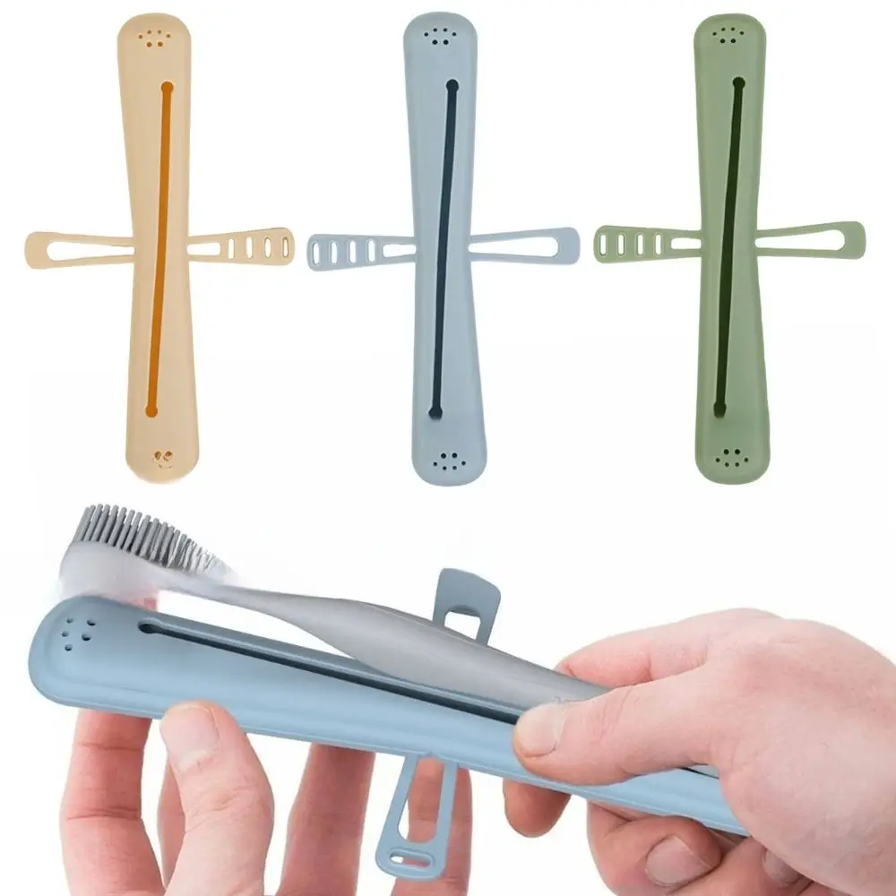 

Soft Silicone Toothbrush Cover Reusable Organizer Toothpaste Storage Box Convenient Breathable Toothbrush Protector Case