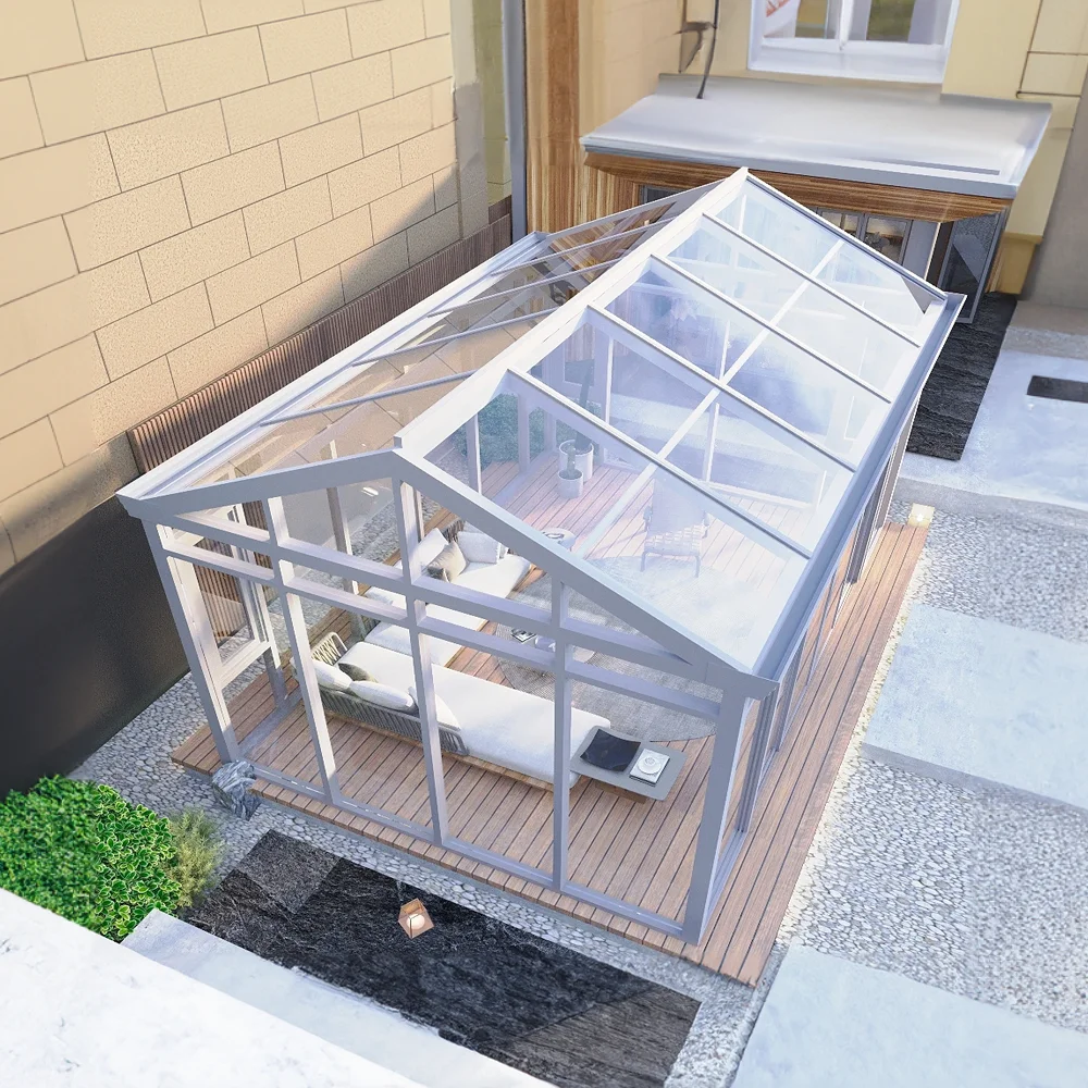 Heat Insulation Energy Saving Popular Outdoor Garden Small Glass Sunroom Tiny House for Sunny Days in Backyard and Patio sunroom