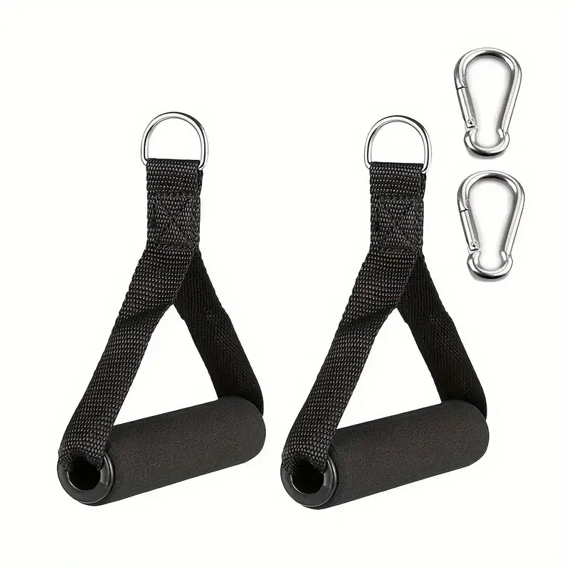 2 Sports Handles With 2 Buckles, High Density Foam Wrapped Resistance Fitness Handle Yoga Strength Training