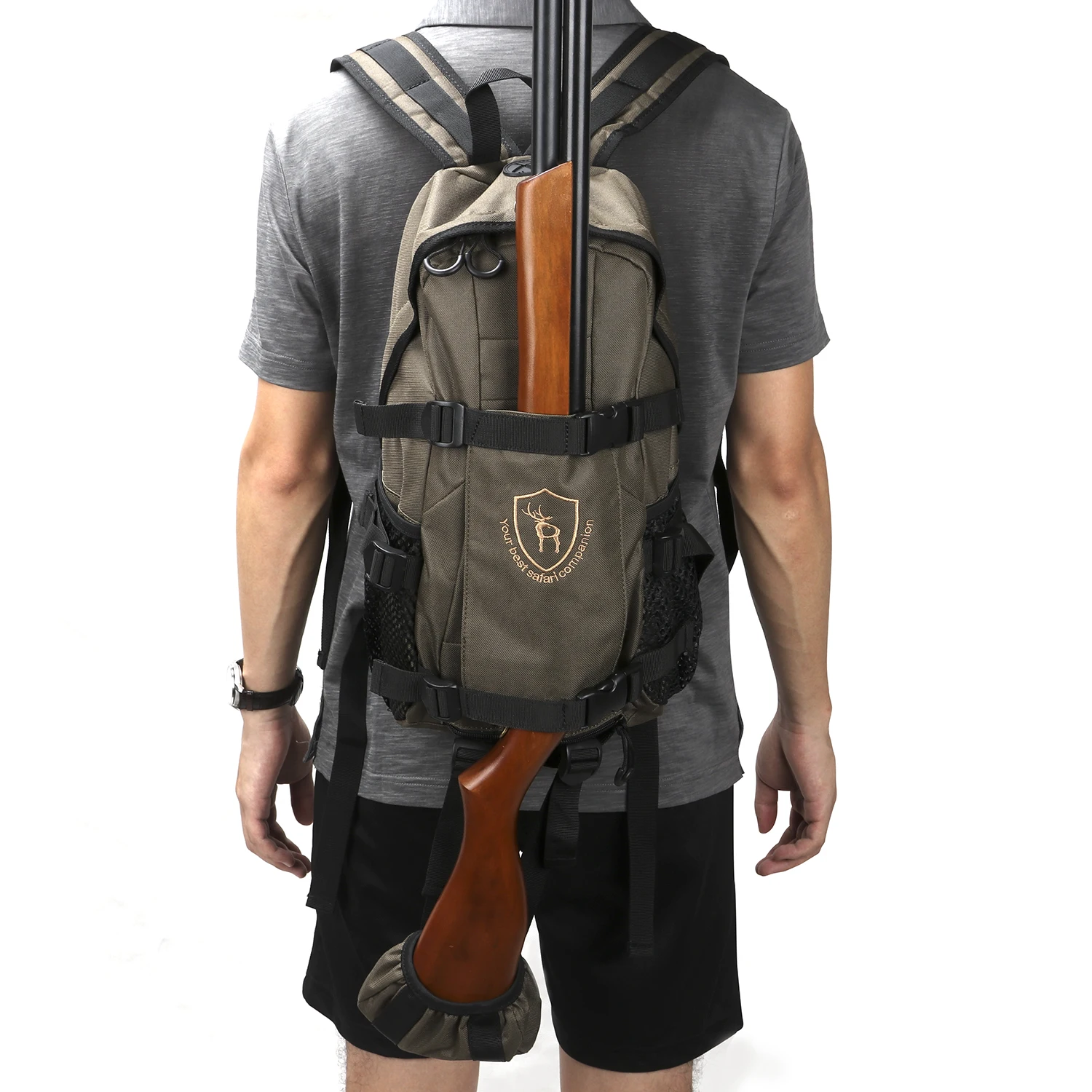 Tourbon sac à dos de chasse étui pour pistolet en plein air hommes sac en Nylon avec grande capacité voyage randonnée sacs d'escalade pour le tir