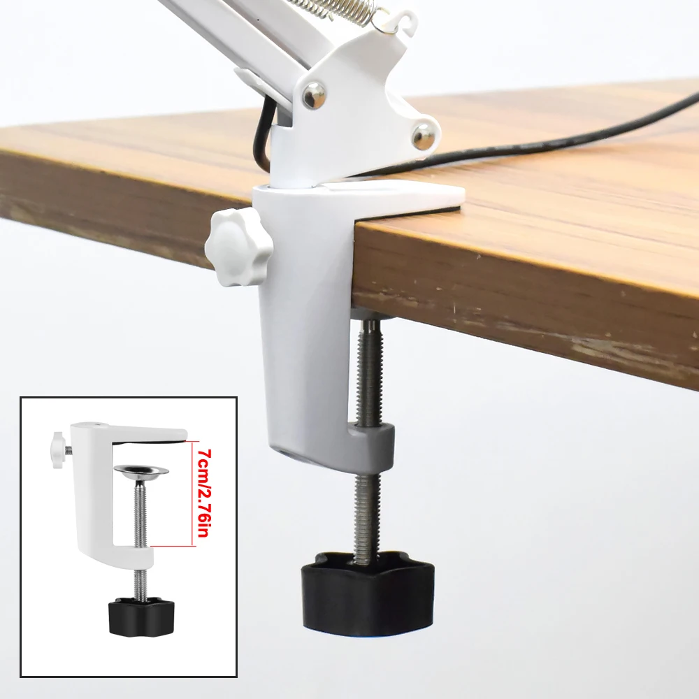 Imagem -05 - Usb 5x Lupa com Cores Led Luz Braço Oscilante Ajustável Clip-on Lâmpada de Ampliação Lâmpada de Mesa de Leitura para Trabalho Diy