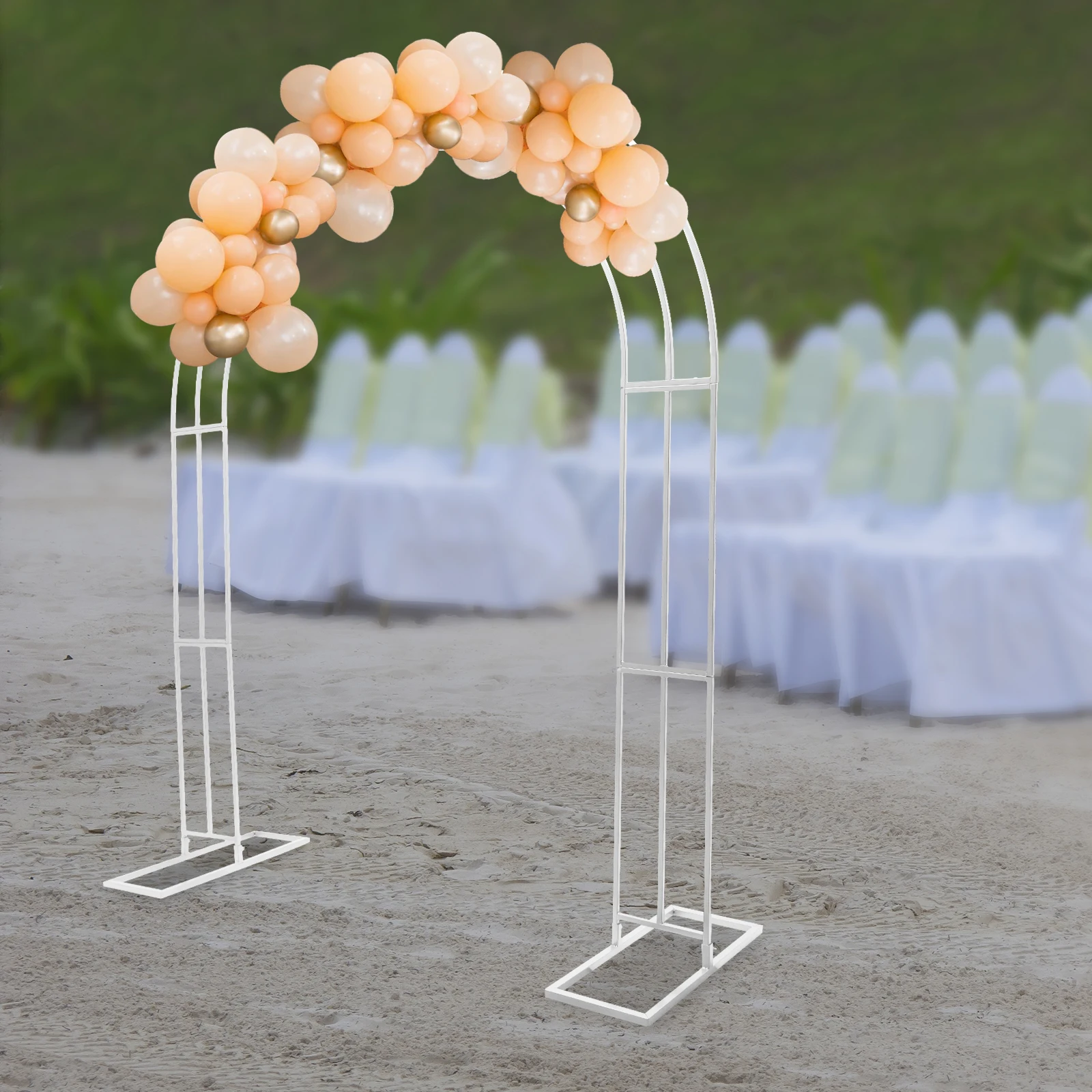 8.53Ft Heavy Duty Backdrop Balloon Archway Decoration Stand with Sturdy Base balloon arch  round backdrop stand  wedding arch