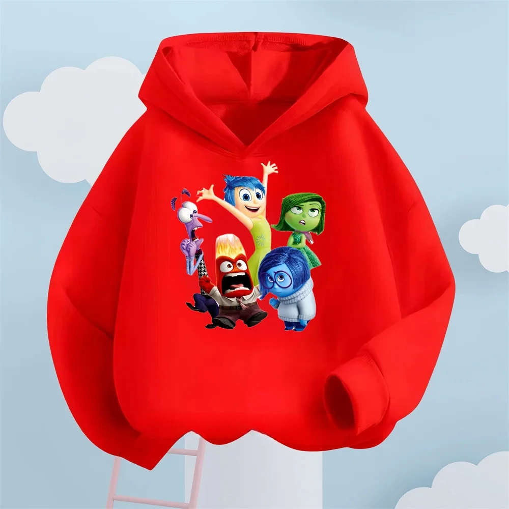 Moda e casual Disney Inside Out dibujos animados Anime periferia Sudadera con capucha para mujer Otoño e Invierno nuevo estilo ropa de pareja Sudadera con capucha