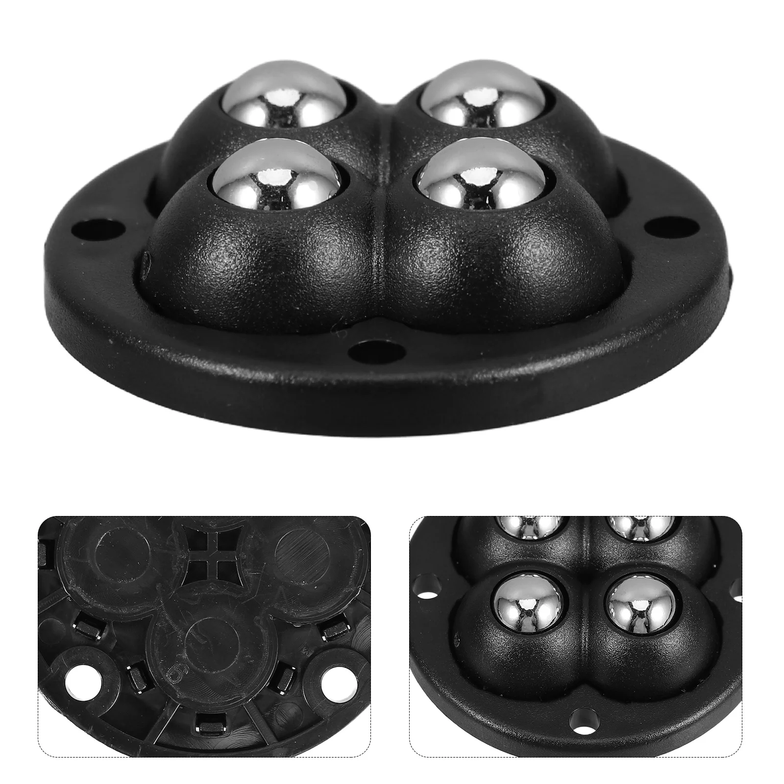 

4 Pcs Ball Wheel Furniture Swivel Casters Work Hardware Road Brakes Abs Mini Wheels