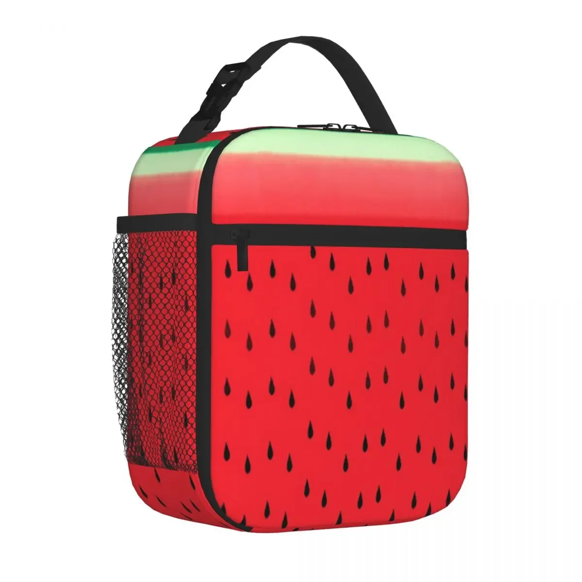 Hot Sale Watermelon Stripes Floral Insulated Snack Tote Office Break Thermal Lunch Bag