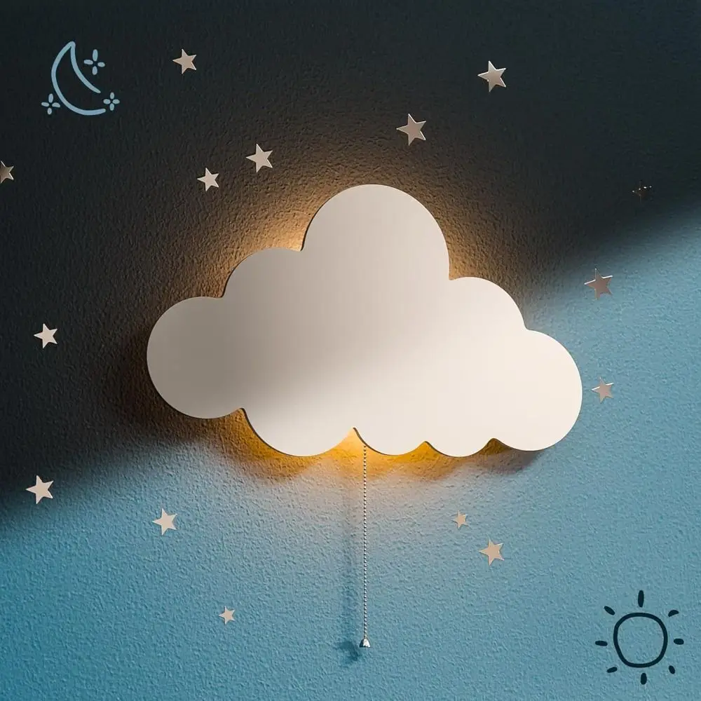 Durable Battery-Operated Floating Cloud Wall Lamp LED Nursery Decor Hanging Night Lights Wall Light for Nursery