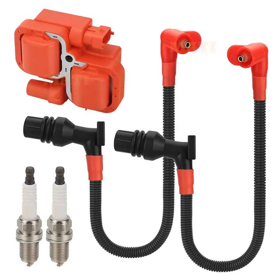 4010425 Ignition coil + Spark plug + Wire Cap  For Polaris Ranger 800 XP/ Crew RZR 800 4/S 2011-2016