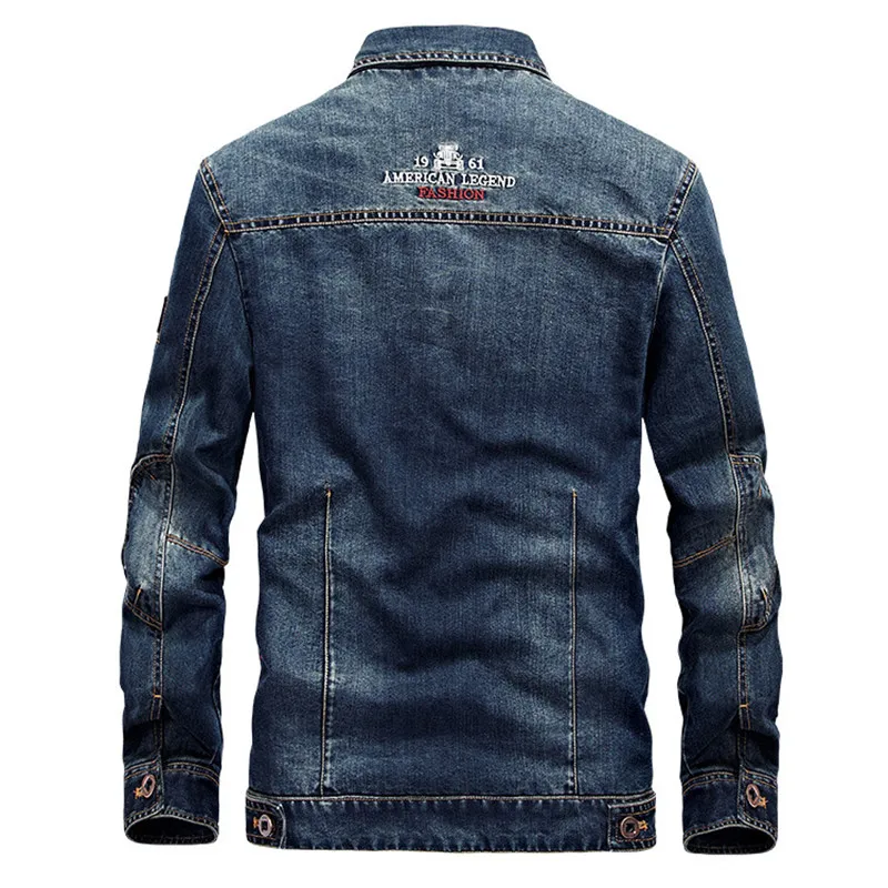 Retro Spijkerjack Heren Lente Herfst Vintage Heren Cowboy Motor Jassen Single Breasted Denim Jas Chaquetas Hombre Plus Maat 6xl