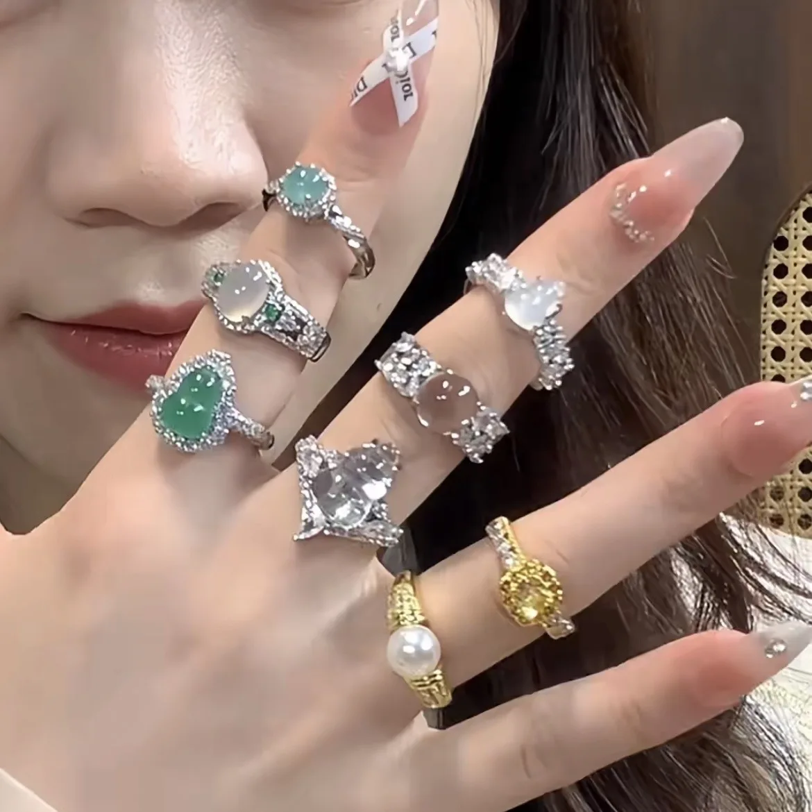 

Кольцо с кубическим цирконием «Счастливая тыква» 2026 года, регулируемое, штабелируемое, минималистичное, повседневное, роскошное украшение, подарок для женщин