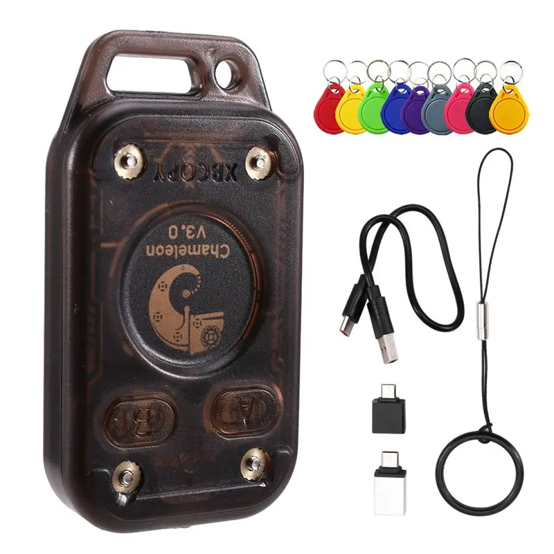 [LXYA68Z!] Chameleon V3.0 RFID Smart Chip Reader ID IC 125K 13.56M Tag Copyer Copier Reader Writer+ 9XUID Keychain Smart Car