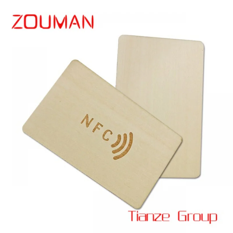 Custom , Prograable  ood busins Car RFID ISO14443A  N 213/216 N ooden hotel  card