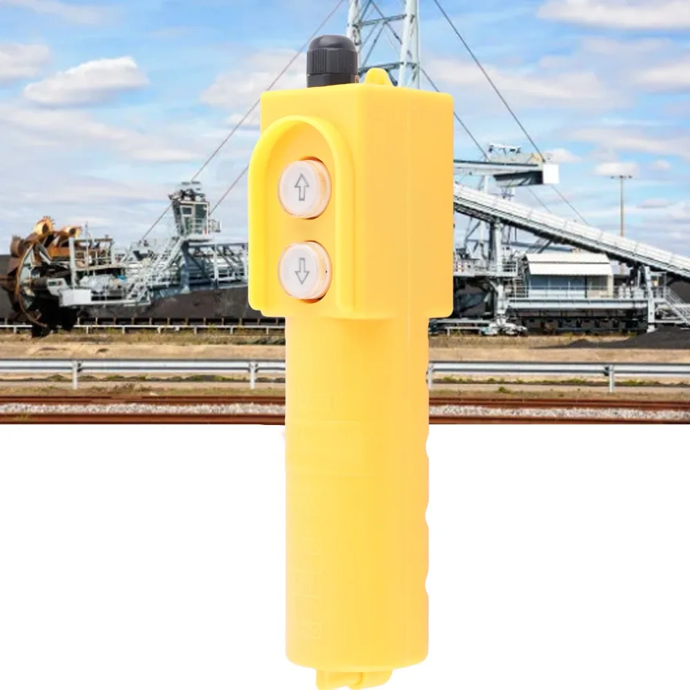COB-61DR Crane Push Button Switch 50uF Self-Resetting Electric Hoist Switch 220V Rainproof Up Down Hoist Push Button