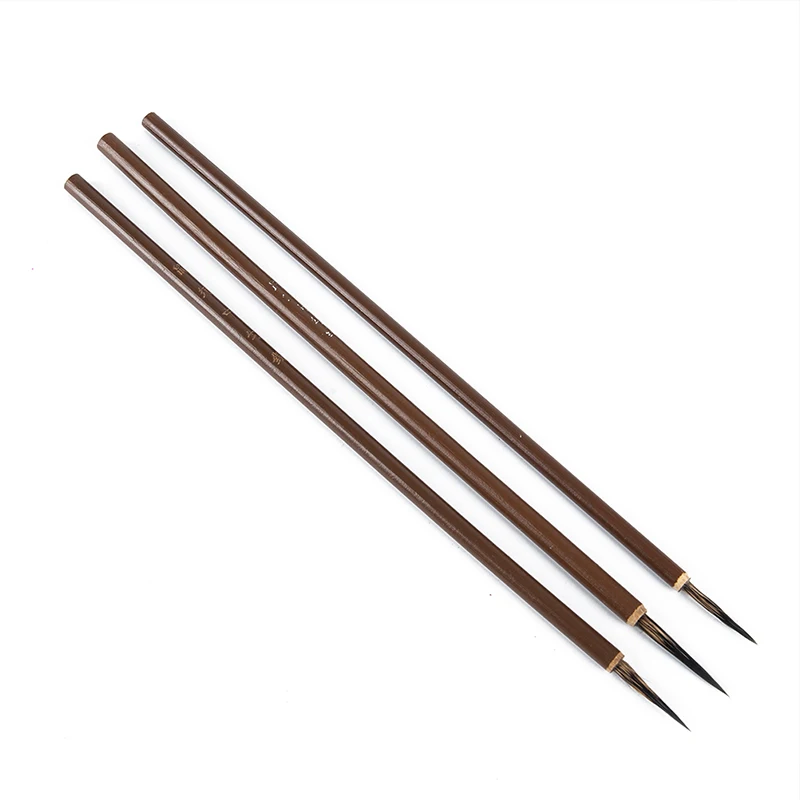 NEW SALE 3pcs Weasel Hair Hook Line Fine Paint Brush Calligraphy Brush Pen Art Stationary