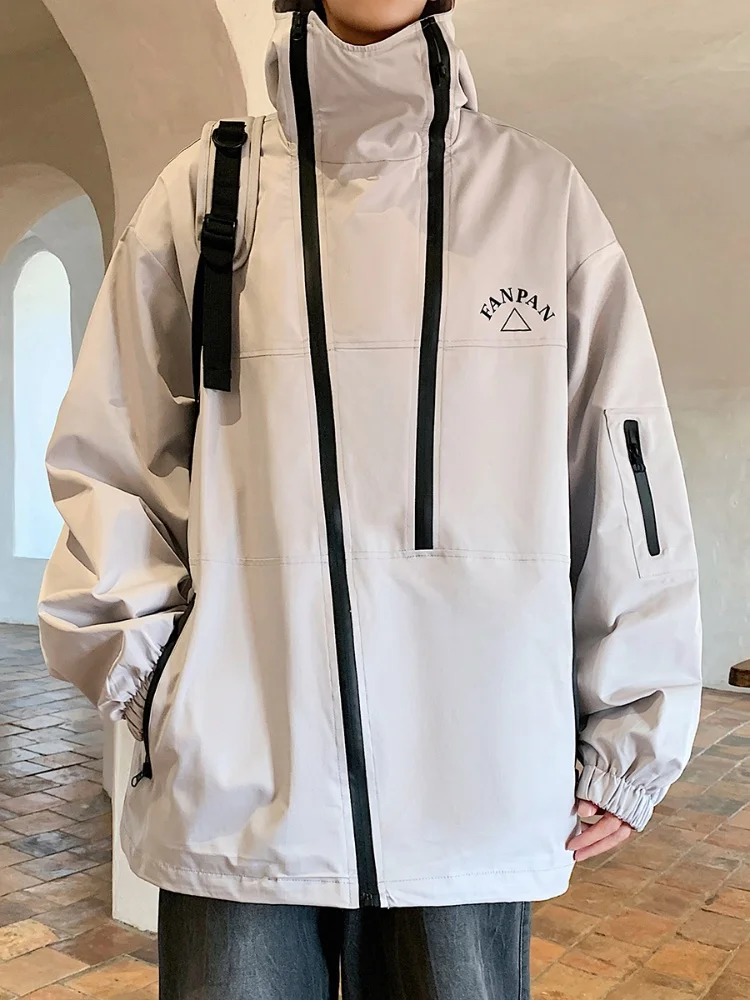 

Men's Hooded Jaet Spring Autumn 2024 New Sle Haome Workwear Jaet American Functional Windproof Coat Loose Fit Multi-...