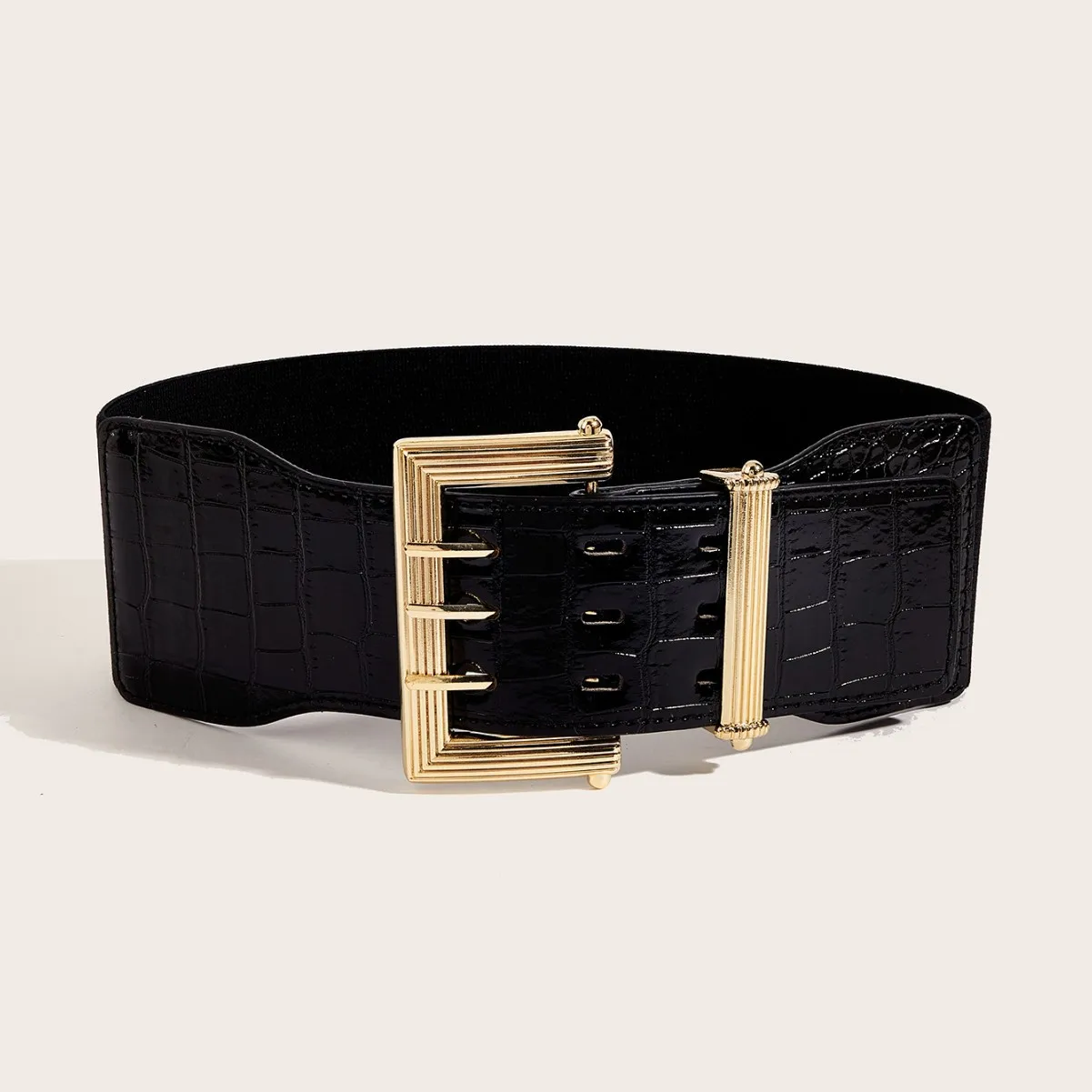 المرأة موضة بولي Leather الجلود مطاطا فستان Cummerbunds الكورسيهات حزام أحزمة الديكور حزام عريض TB404