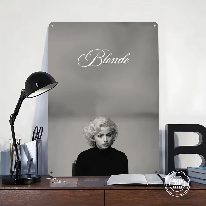 Blonde Movie Personalized 3D Textured Metal Poster Wall Art Tinplate Sign for Office Decor Room Modern Home Decoration Luxury