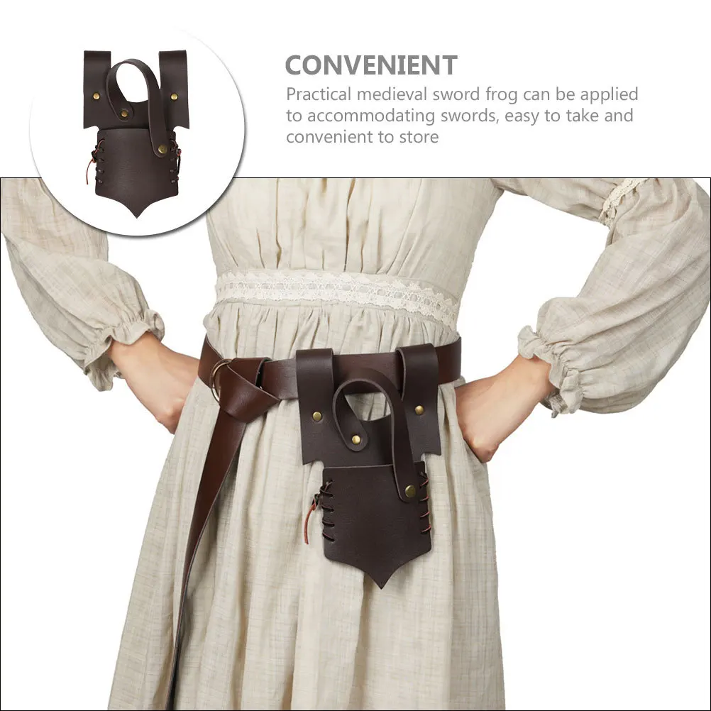 

Cosplay Supply Sword Frog Medieval Sword Belt Durable Stage Performance Costume Accessory Cosplay Supply