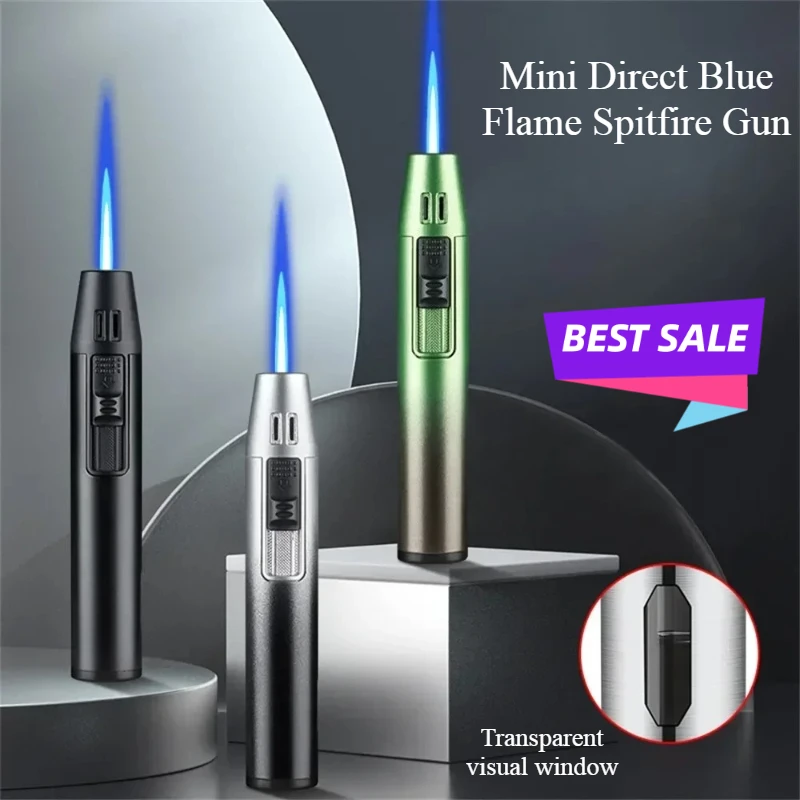 

Pen style Compact and Slim Spray Gun Inflatable Lighter Portable Outdoor Windproof Cigar Cigarette Accessories Smoking Gift