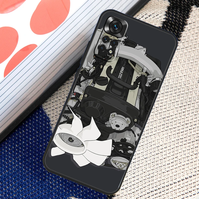 JDM Car RB26 Engine Case For Xiaomi Redmi Note 11 10 8 9 12 Pro Note 11S 10S 9S 8T Redmi 10 10C 12C 9C 9T Cover image 5