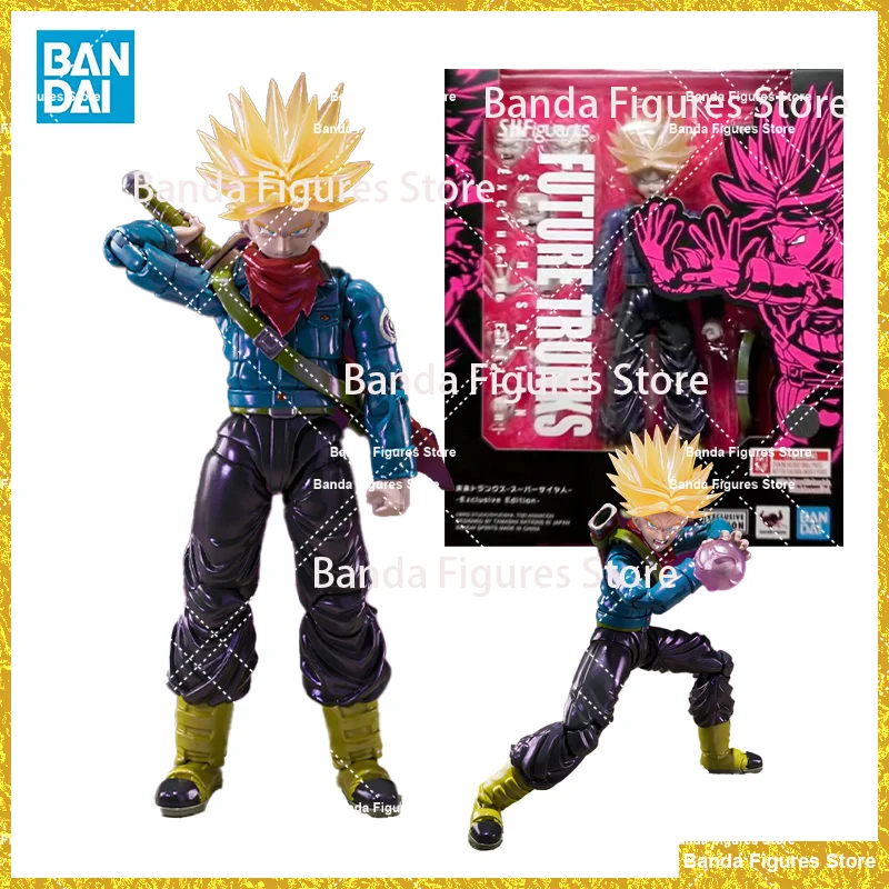 Original Bandai S.H.Figuarts SHF Future Trunks Super Saiyan 2024 SDCC Exclusive Edition Dragon Ball Z In Stock Anime Model Toys