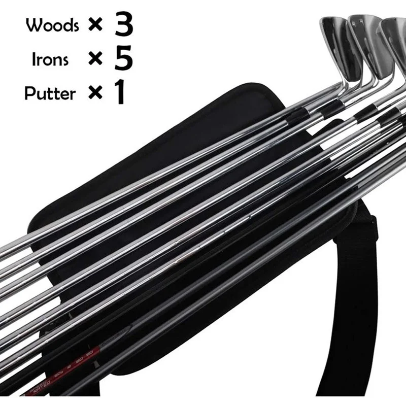 Bolsa ligera de nylon para palos golf con correas ajustables hombro - imagen 2