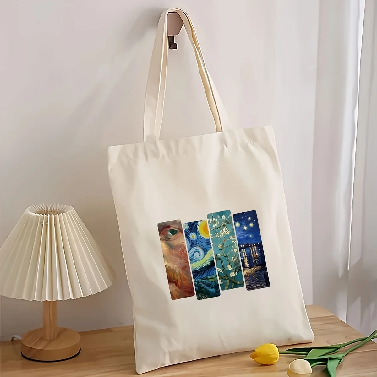 1 Piece, Artistic Printed Tote Bag |   Large Capacity, Fixed Shoulder Strap, No Lining, Artistic Design, No Closure, Multifunctional Gift Bag, Suitable for Students and Daily Use.