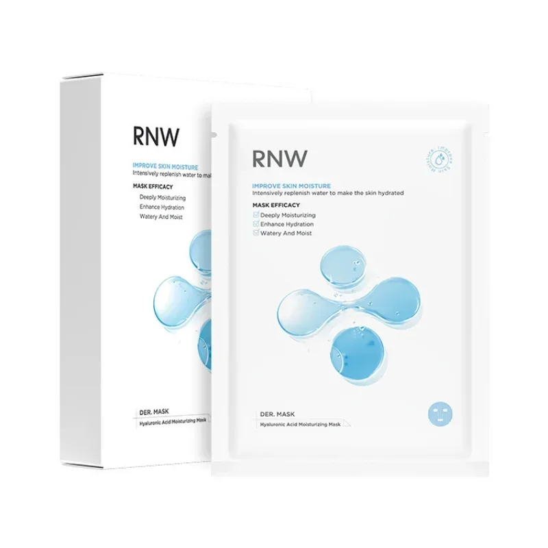 RNW Hyaluronic Acid Mask 10pcs Deeply Moisturizing Enhance Hydration Smoothing and Elastic Repairing Brightening Korea Skin Care