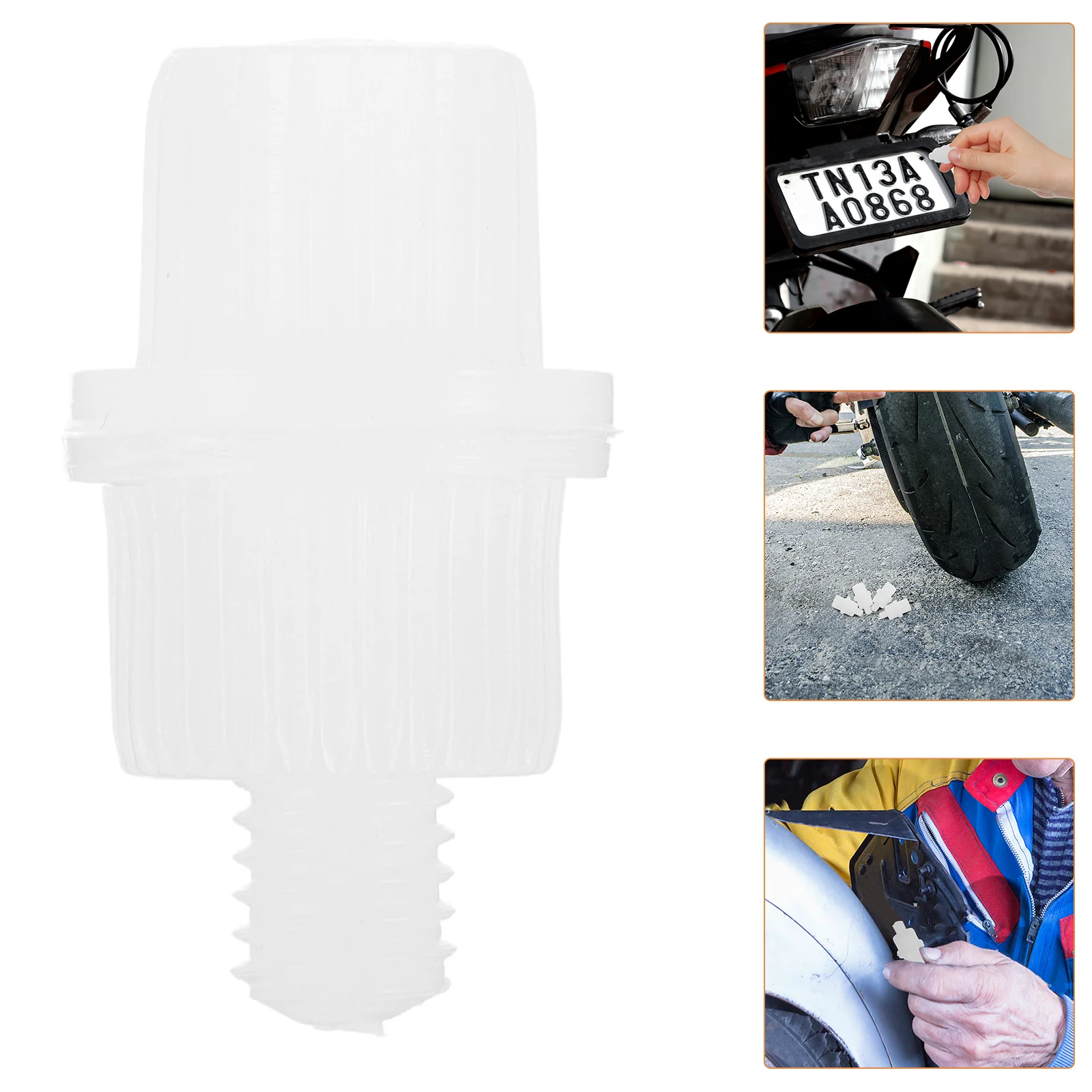 

4Pcs Yacht Motorcycle License Plate Screws Nylon Corrosion Resistant Rear Bolts Fasteners Security Mounting Kit