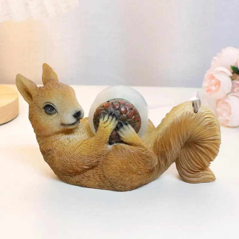 Tape Dispenser Desk Squirrel Desktop Tape Dispenser Fun Tape Dispenser Resin Tape Desk Dispenser For Women Men Adult Coworkers