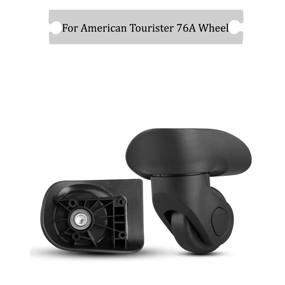 For American Tourister 76A Universal Wheel Black Replacement Suitcase Rotating Silent Smooth Shock Absorbing Accessories Wheels