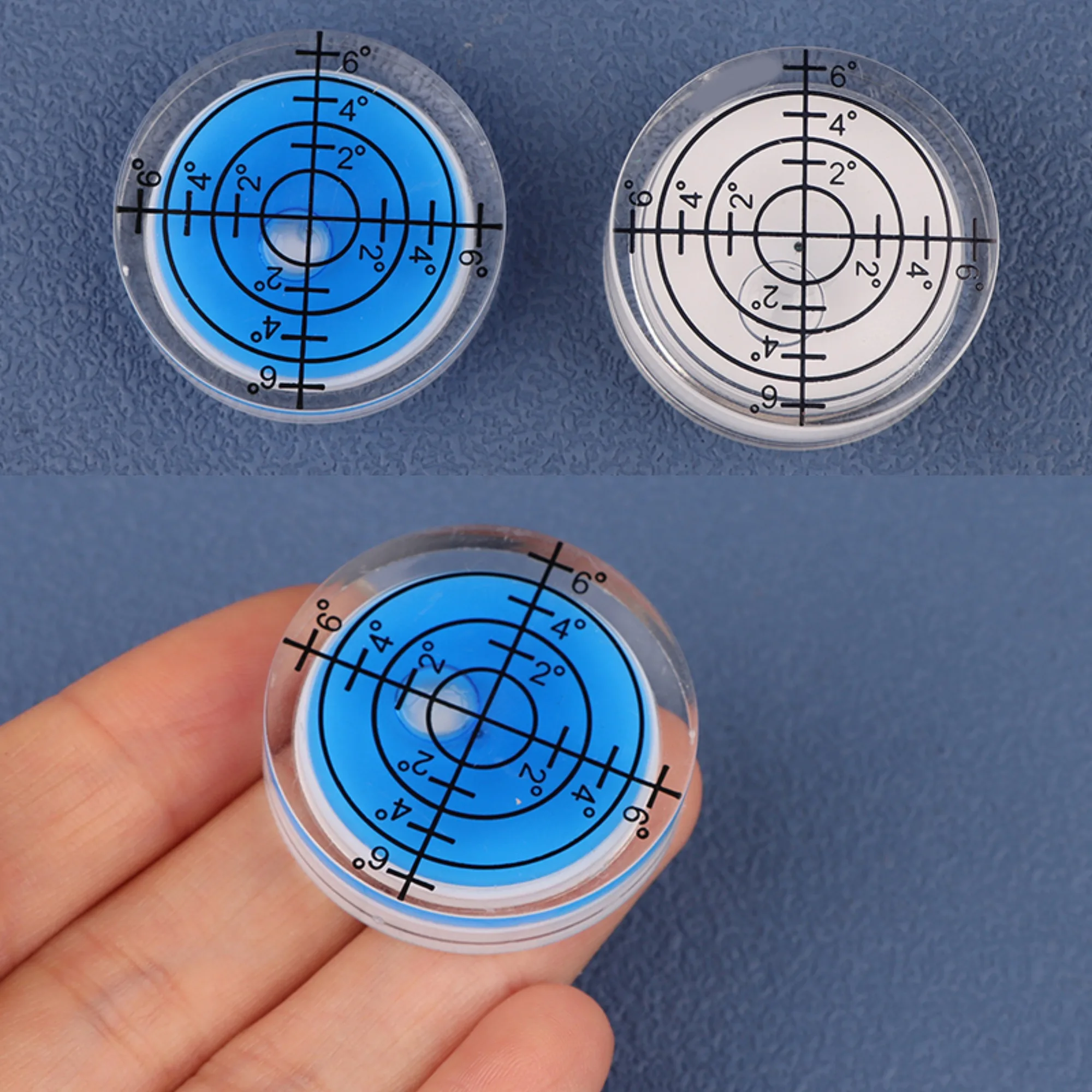 2Pcs 32*12mm/32*7mm Spirit-Bubble Level Surface Degree Marking Level Round Measuring Meter Acrylic For Construction Manual Tools