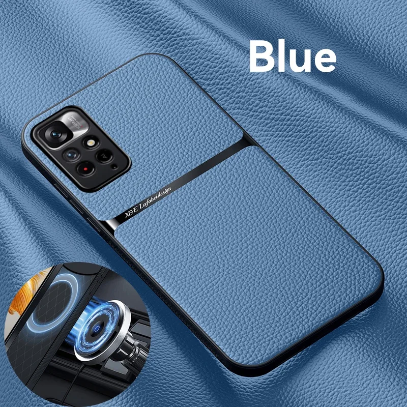 Para Redmi Note 11 Pro Plus 11S 11T 5G 4G funda de teléfono protección de lente completa fundas de silicona suave placa de Metal integrada soporte para coche