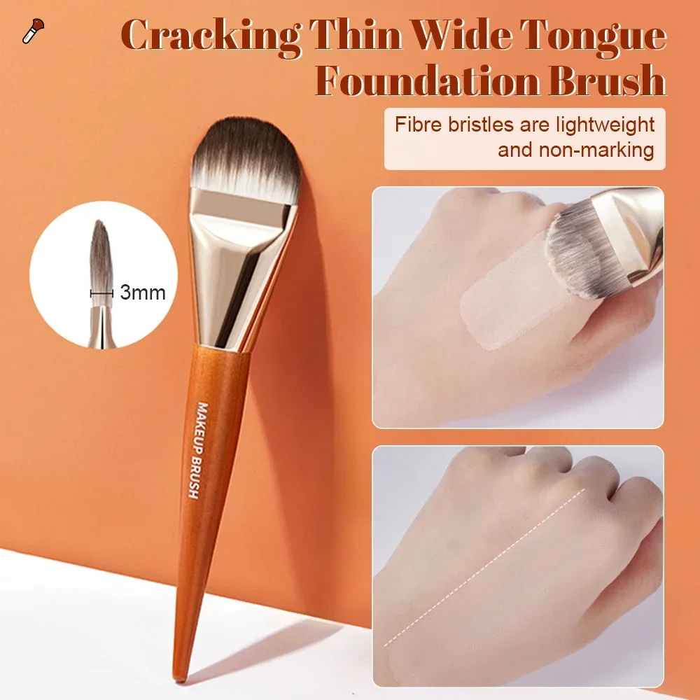 Ultra Thin Foundation Brush Lightweight and Thin Face Contour Brush Flat Contour Brush Blending Foundation Cream Makeup Brushes