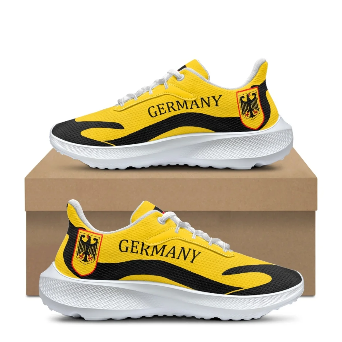 Germany Flag Women's Sneakers Design Brand Spring Summer Shoes Lightweight Lace Up Wear-Resistant Running Featwear Custom Image