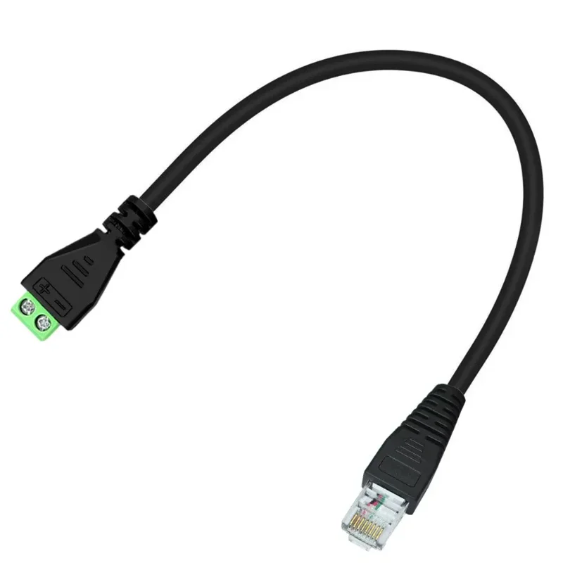 Rj45 8p4c Male To 2pin/way Female Bolt Screw Shield Terminals Adapter Cable Network Extension Female Terminal Rj45 8p Male Wire