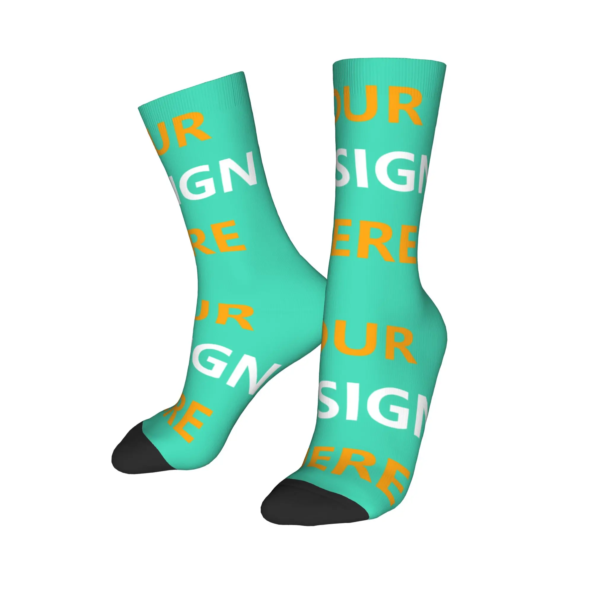 

Custom Your Design Fashion Men's Custom Your Design Here Dress Socks Unisex Breathbale Warm 3D Printing Personalized Crew Socks