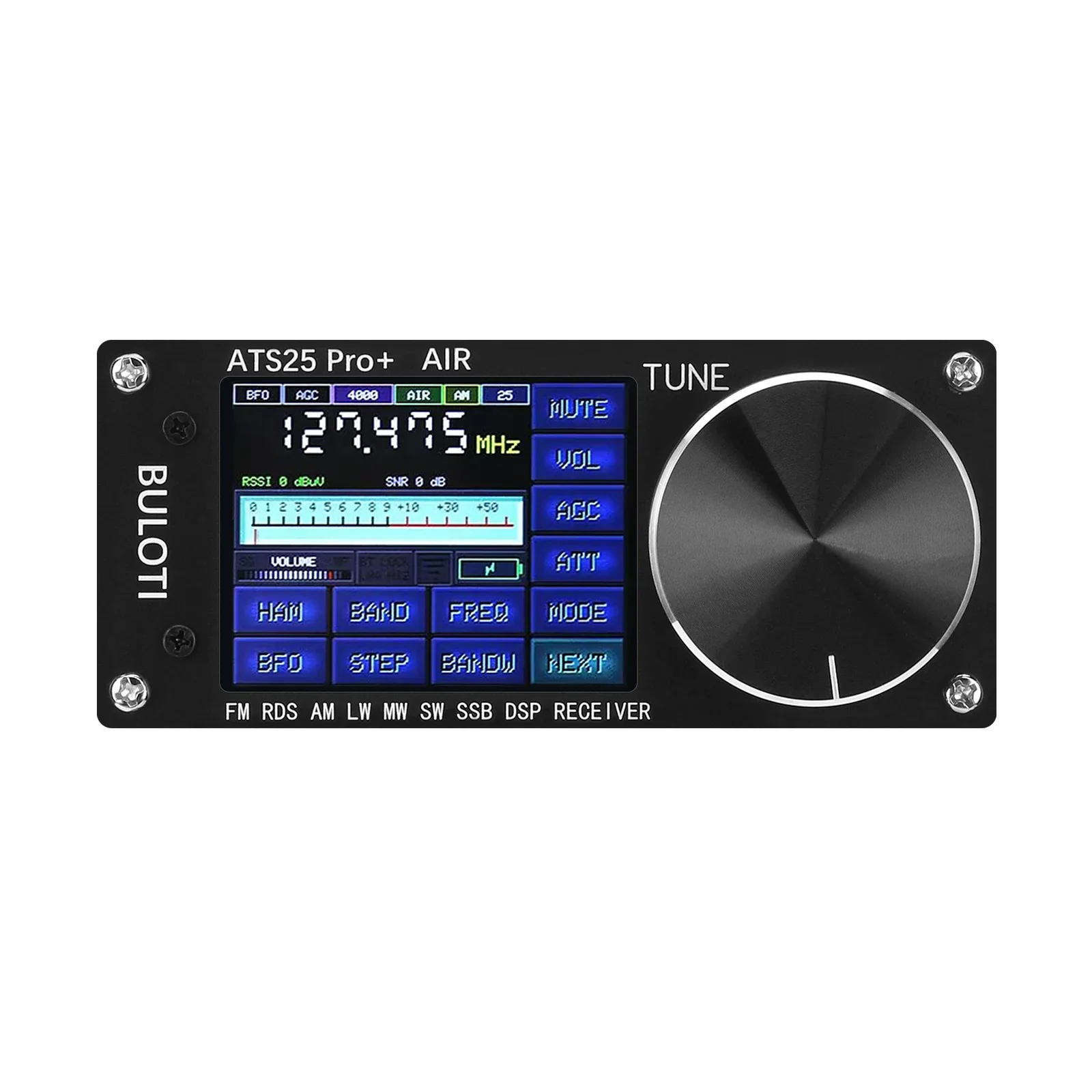 HAMGEEK ATS25 Pro+ Supports Bluetooth Wifi AIR band FM SW SSB MW