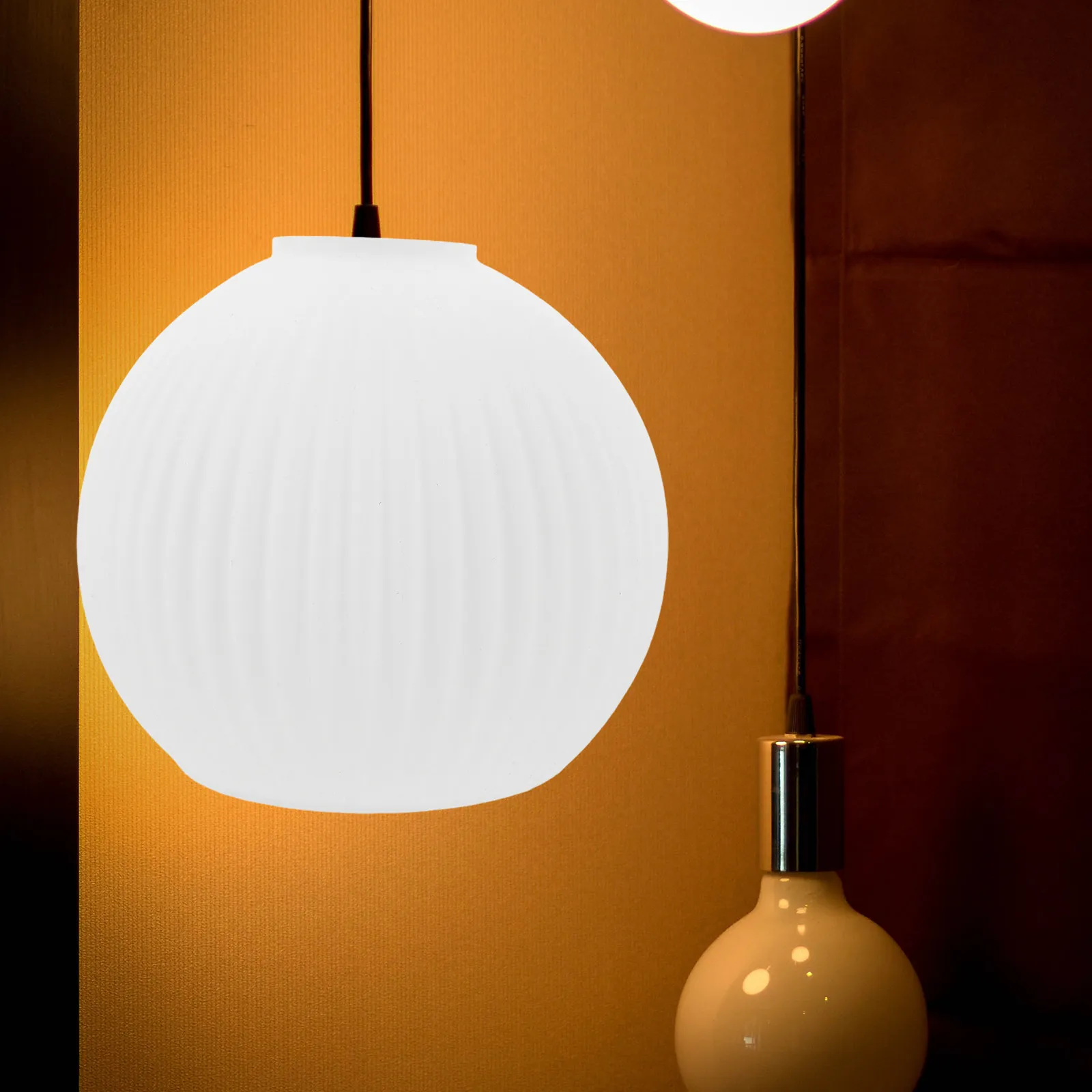 Lampshade Replacement Light Cover Ceiling Halloween Christmas New Year Ceiling Light Pendant Shade Ball Glass Lampshade Flat