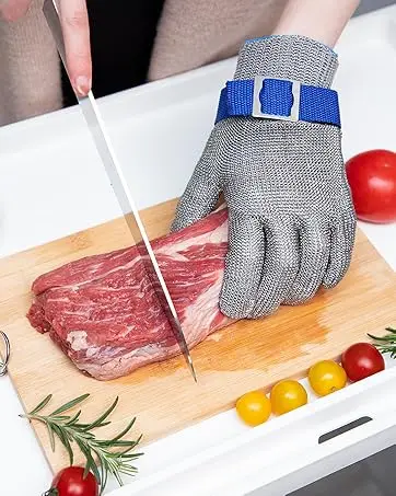 9-level Protective Safety Gloves Stainless Steel Wire Metal Mesh Cutting Resistant Slaughter Meat Cutting Oyster Skin Gloves