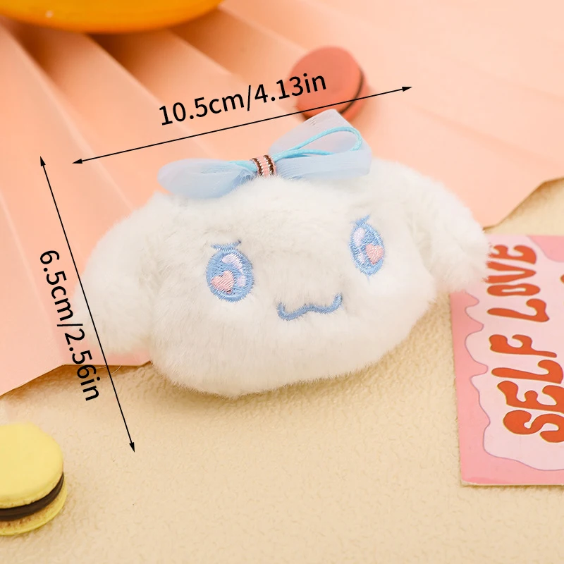 Kawaii sanrio Plüsch Anhänger Kuromi Melodie Cinna moroll Purin Puppe Schlüssel bund Auto Schlüssel ring Rucksack Tasche Dekor Kind Geschenk