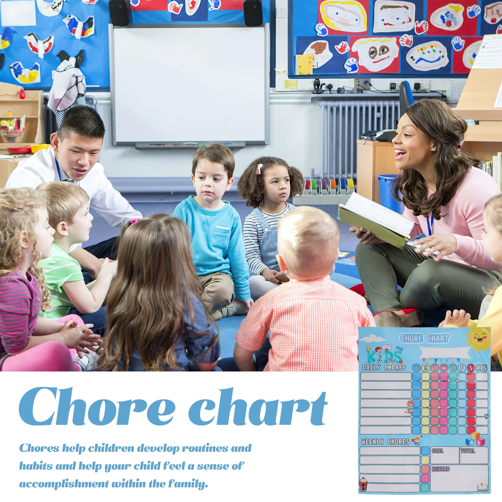 1 Set Of Reward Chart Refrigerator Magnet Household Behavior Chart Convenient Kids Calendar