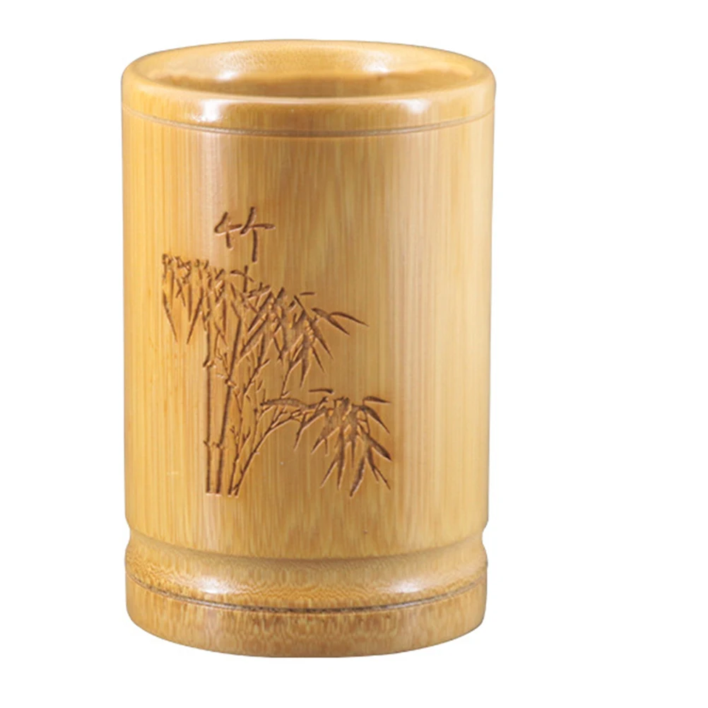 Bamboo Pen Holder, Desktop Stationery Organizer, Pencil Storage Box, Creative Chinese Style Container, Retro Pen Holder