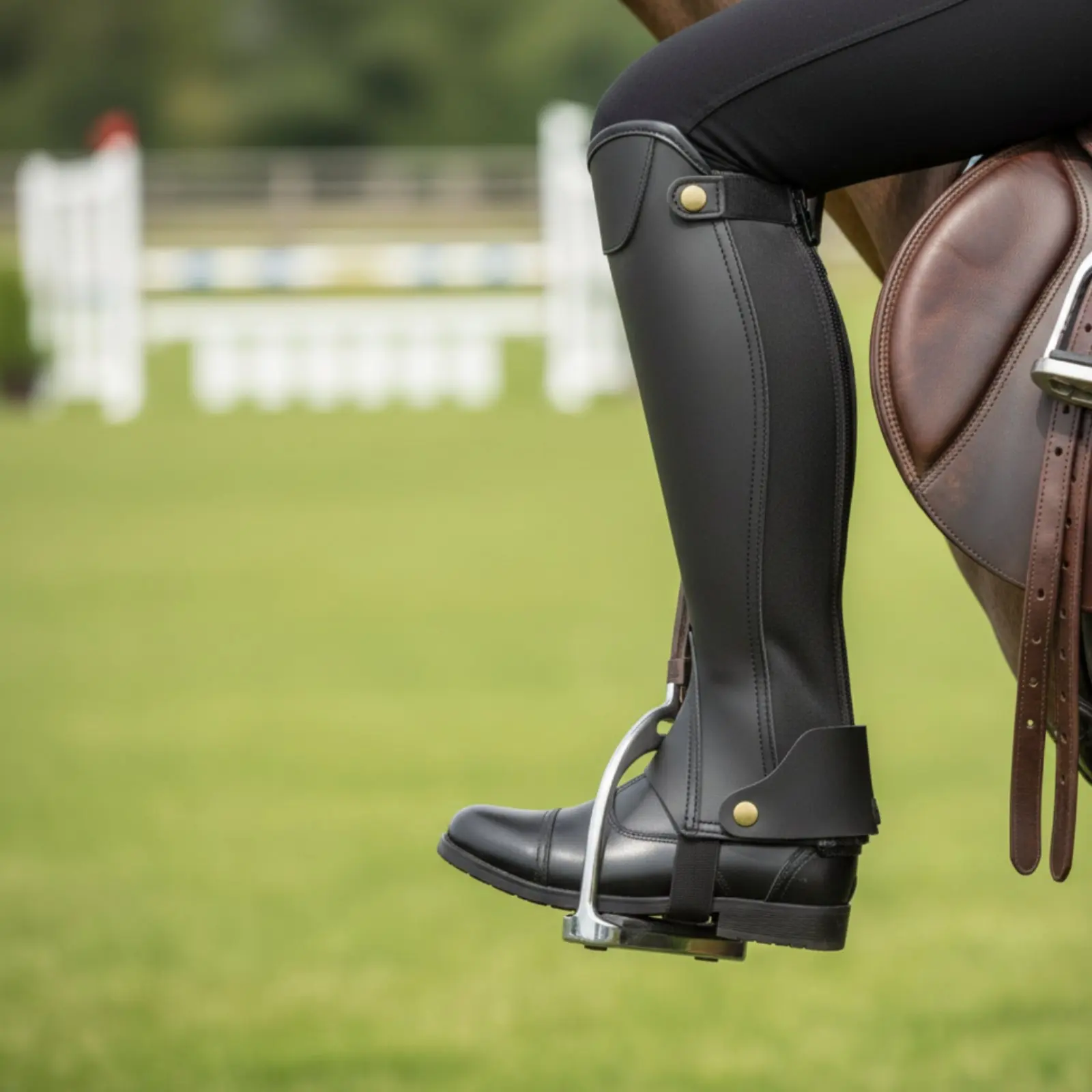 

Horse Riding Leg Protector Competition Equestrian Calf Guard Riding Boot Guard Long-Lasting Safeguarding Wrap Adjustable Strap