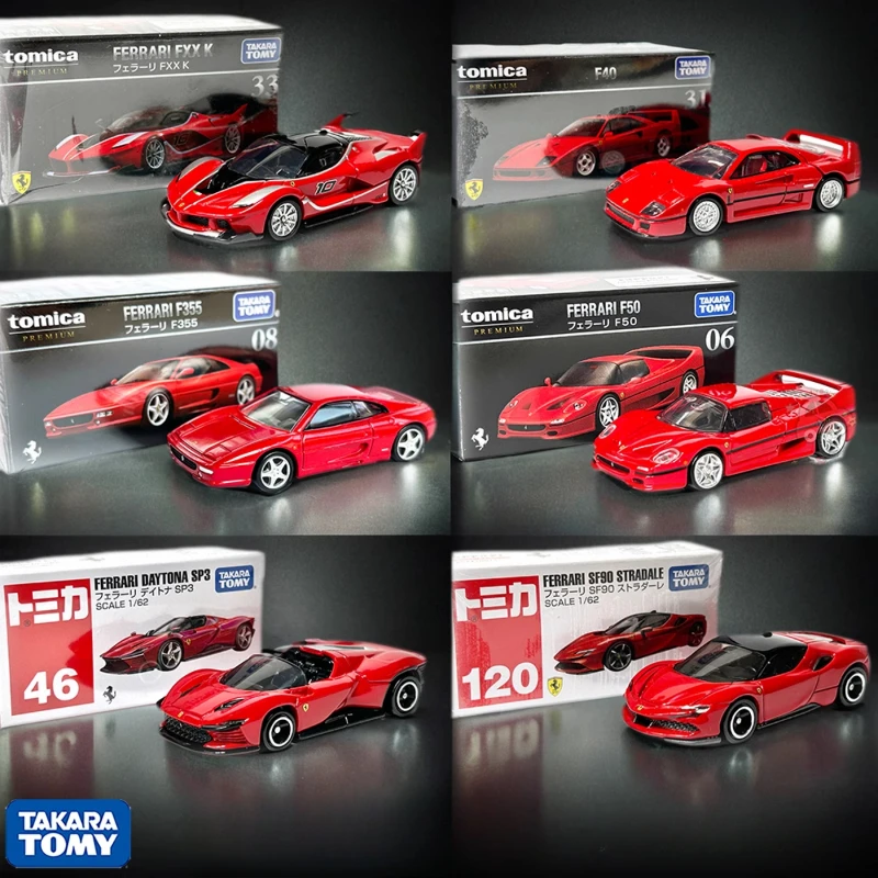 TAKARA TOMY 1:64 No. 120 No. 62 No. 17 F40 Enzo Black Box 31 modelo em miniatura de eixo de compressão de liga, decoração para adultos,